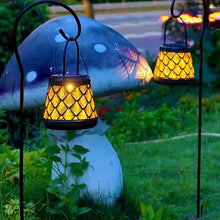 Load image into Gallery viewer, LUMIRO Iron Kettle Hollow Projection LED Solar Lanterns