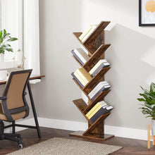 Load image into Gallery viewer, Vasagle 8-Tier Tree Bookshelf - Rustic Brown