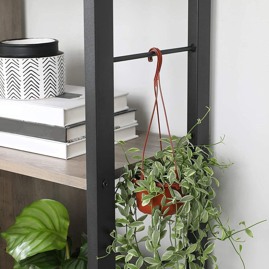 Vasagle : 4 Tiers Home Office Book Shelf - Greige and Black