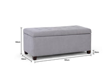 Load image into Gallery viewer, Shangri-La Storage Ottoman (Ash Grey)