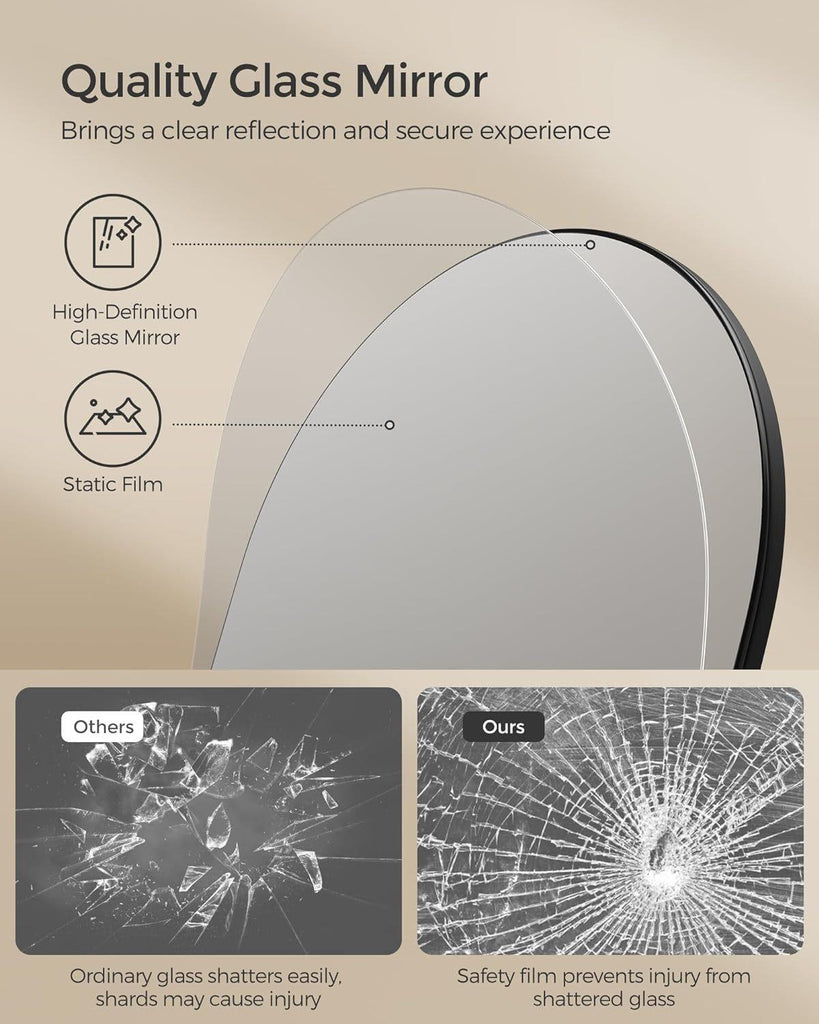 SONGMICS 3-in-1 Full-Length Floor Mirror