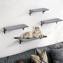 Load image into Gallery viewer, STORFEX Wooden Wall Mounted Floating Shelves - 4 Pack - Grey