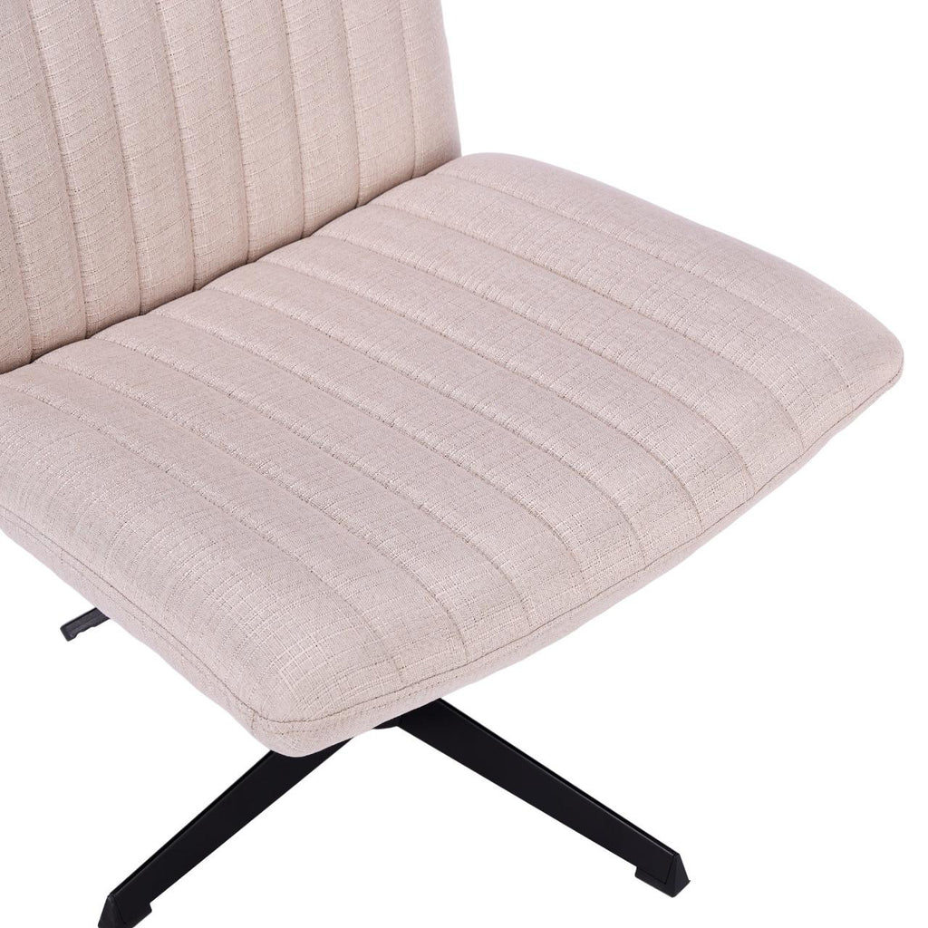 Gorilla Office- Ribbed Faux Linen Office Chair Beige