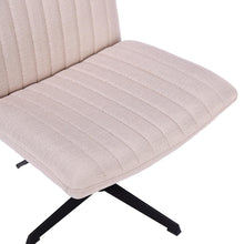 Load image into Gallery viewer, Gorilla Office- Ribbed Faux Linen Office Chair Beige