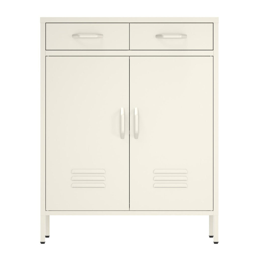 Fraser Country Milan Metal Cabinet With Drawers - Cream