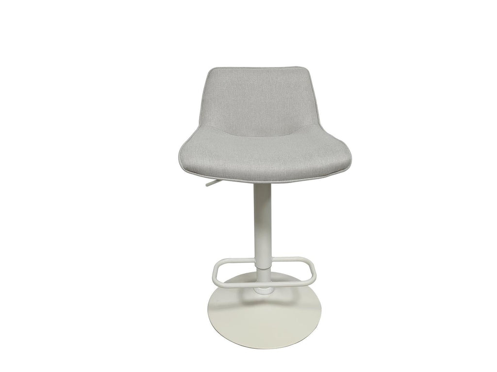 Fraser Country Set of 2 Adjustable Swivel Fabric Bar Stool - White/Cream