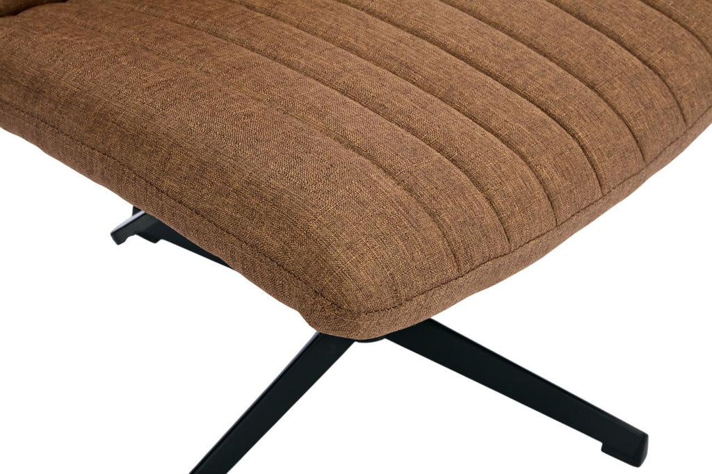 Gorilla Office- Ribbed Faux Linen Office Chair Brown