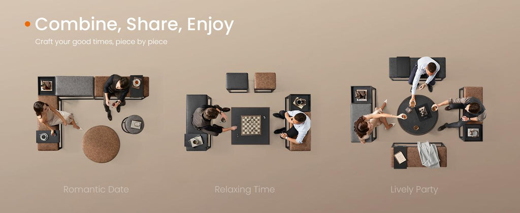 SONGMICS Ottoman Bench with Reversible Top - Walnut Brown