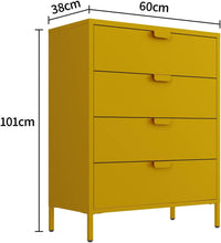 Load image into Gallery viewer, Fraser Country: Milan Metal Storage 4 Drawers - Yellow