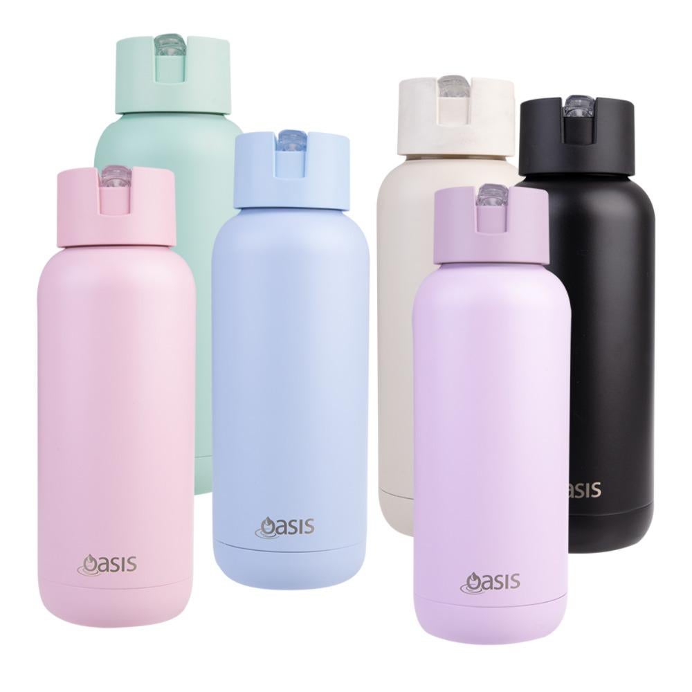 Oasis: Stainless Steel Ceramic MODA Triple Wall Insulated Drink Bottle - Black (1L)