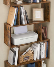 Load image into Gallery viewer, Vasagle Freestanding Decorative Wooden Bookcase - Rustic Brown
