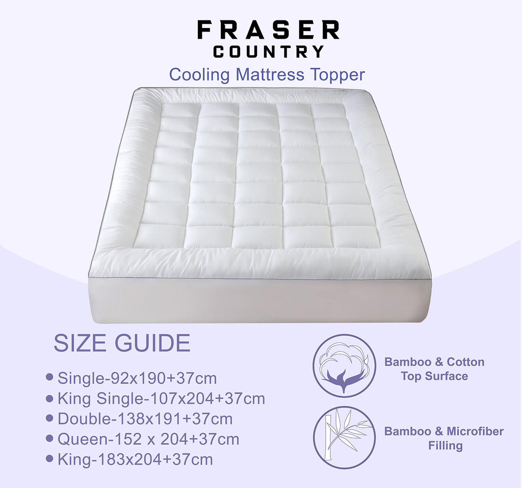 Fraser Country 1000gsm Bamboo Mattress Topper - Single
