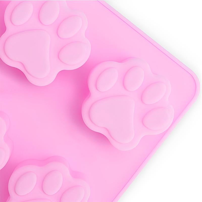 COOKOZZY Puppy Dog Paw and Bone Silicone Moulds - 4 Pack