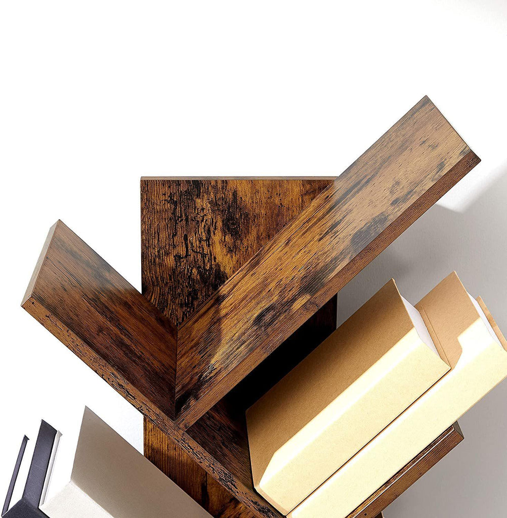 Vasagle 8-Tier Tree Bookshelf - Rustic Brown