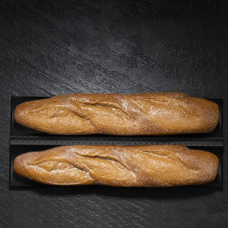 OZZYCOOK Non-stick Baguette Pans for Baking - Black
