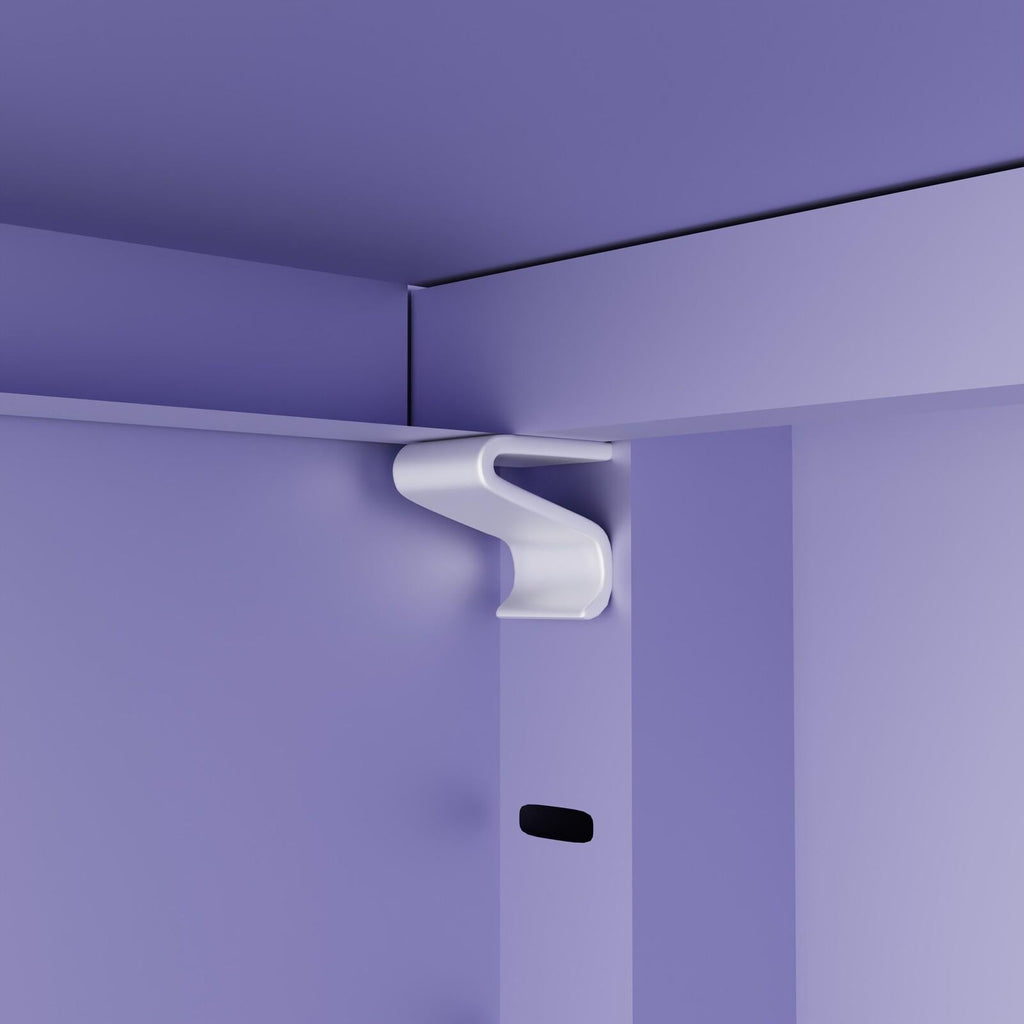 Fraser Country Milan Metal Cabinet With Two Mesh Doors - Purple