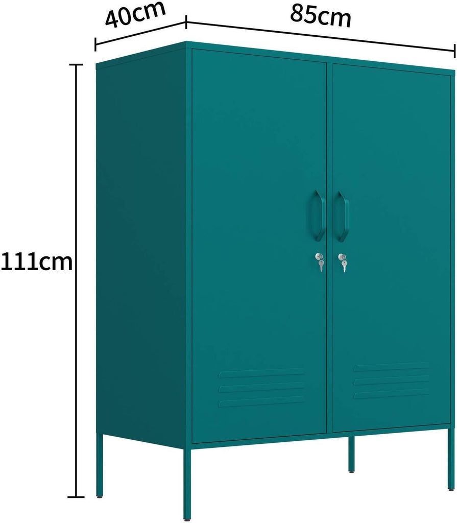 Fraser Country Milan Metal Side Cabinet - Teal