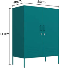 Load image into Gallery viewer, Fraser Country Milan Metal Side Cabinet - Teal