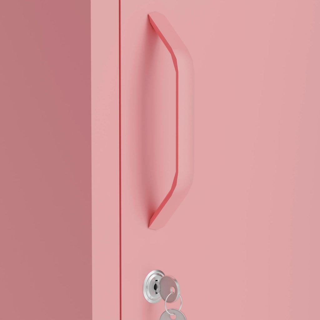 Fraser Country Milan Metal 1 Door Cabinet - Pink