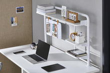 Load image into Gallery viewer, Gorilla Office Clamp On Shelf with Pegboard &amp; Shelves -Matte White &amp; White