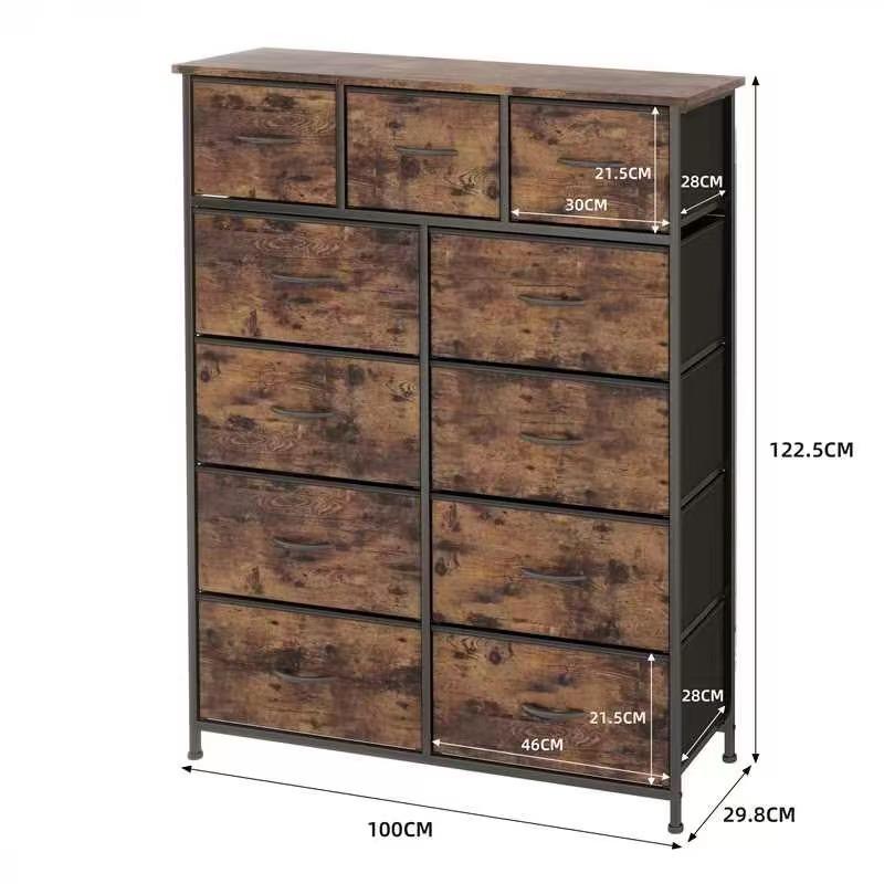 Fraser Country 11 Drawer Storage Chest - Rustic Walnut