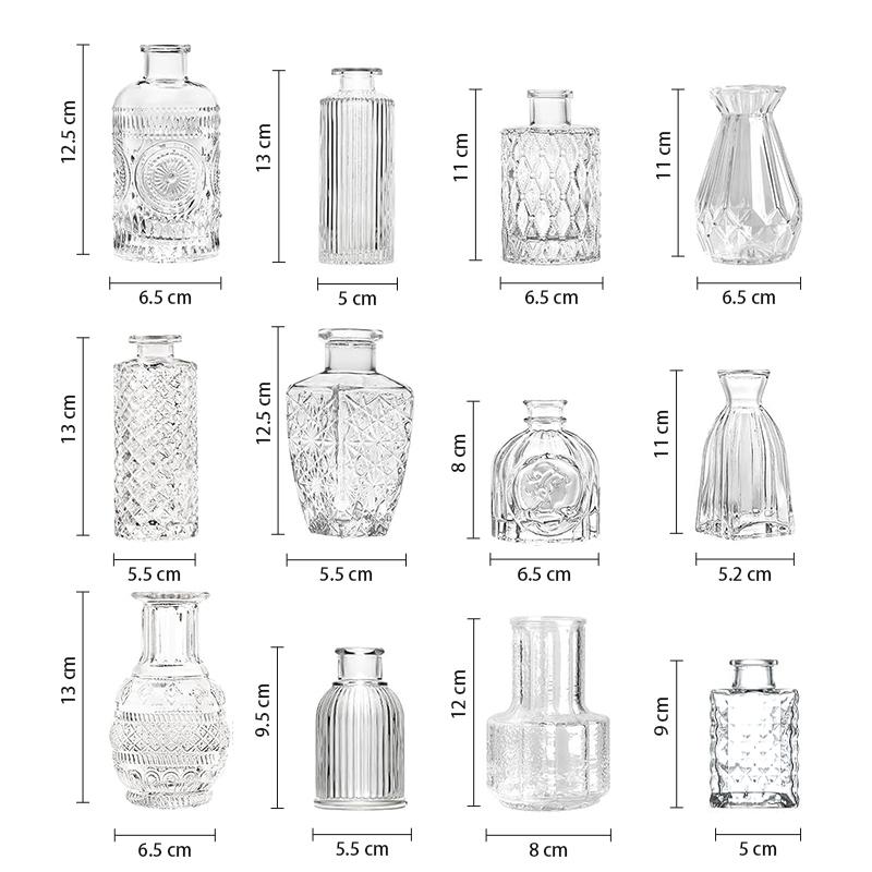 Glass Bud Vase Set (Set of 12)