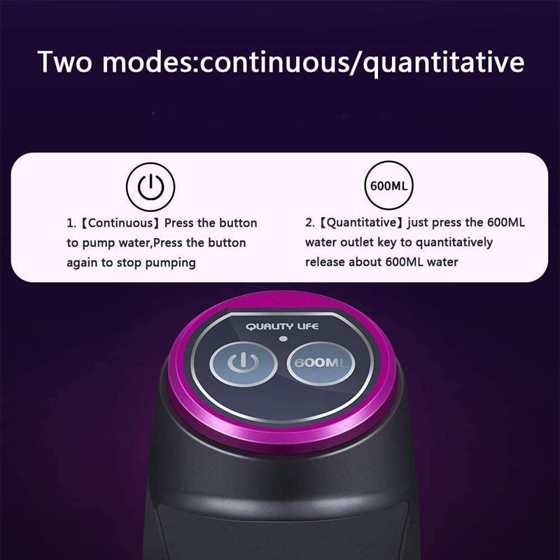 Water Dispenser - USB Water Pump for Bottled Drinking Water (Grey)