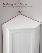 Load image into Gallery viewer, Vasagle Soglio Tall Corner Cabinet with 2 Doors and 4 Adjustable Shelves