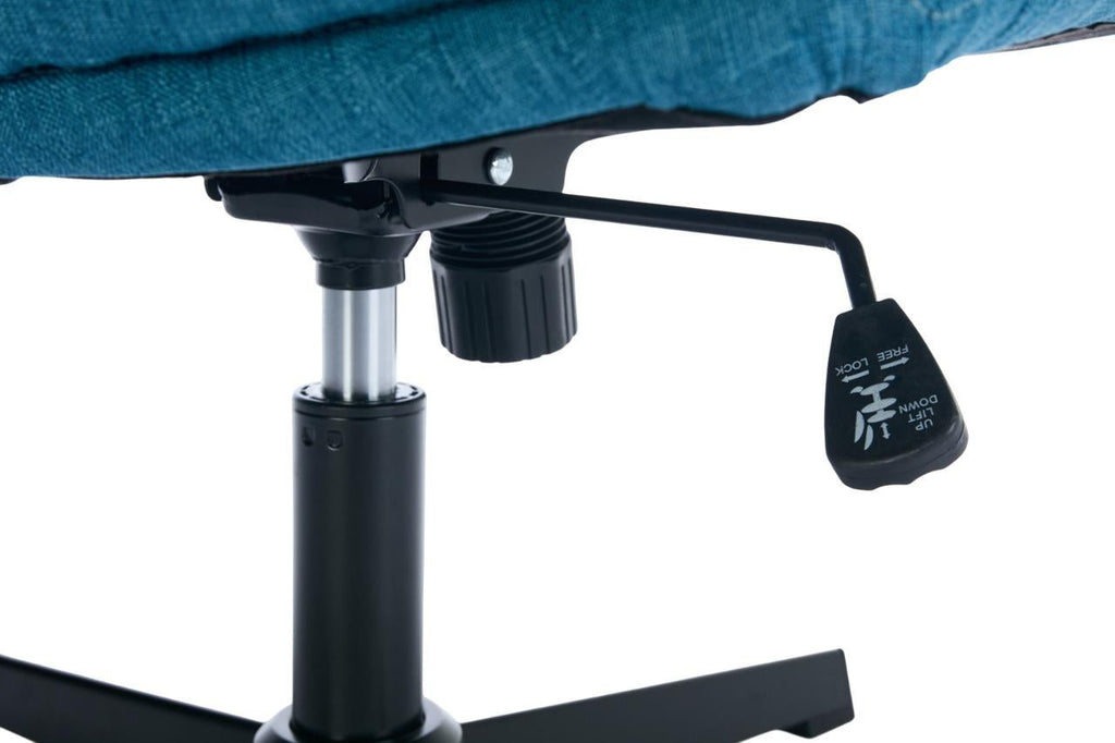 Gorilla Office- Ribbed Faux Linen Office Chair Blue