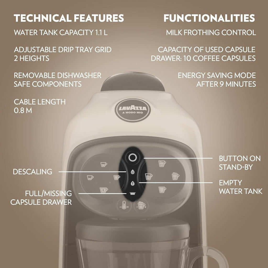 Lavazza Desea Coffee Capsule Machine, Cream
