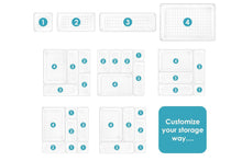 Load image into Gallery viewer, 25 Piece Clear Drawer Organiser Set
