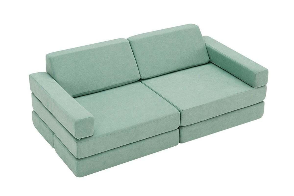 Fraser Country 14 Piece Modular Double Kids Play Sofa - Sage Green