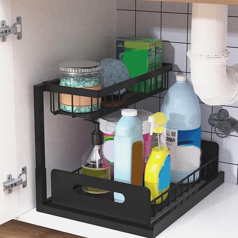 STORFEX 2 Tier Sink Organizer - Black