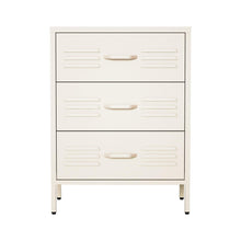 Load image into Gallery viewer, Fraser Country Milan Metal Storage Cabinet with 3 Drawers - Cream