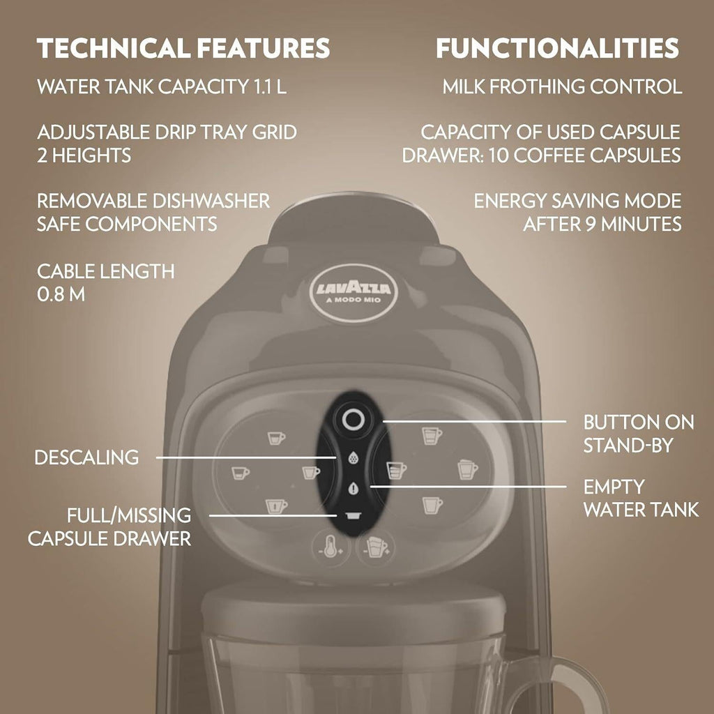 Lavazza Desea Coffee Capsule Machine, Black Ink