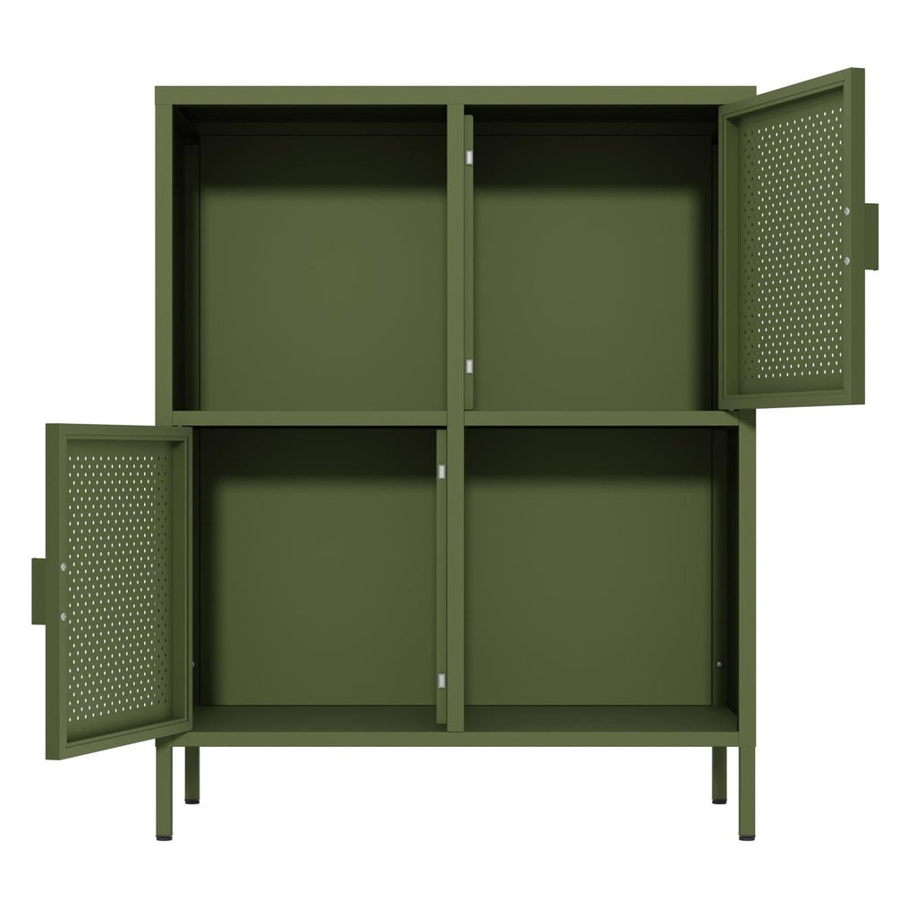Fraser Country Milan Metal Cabinet - Olive Green