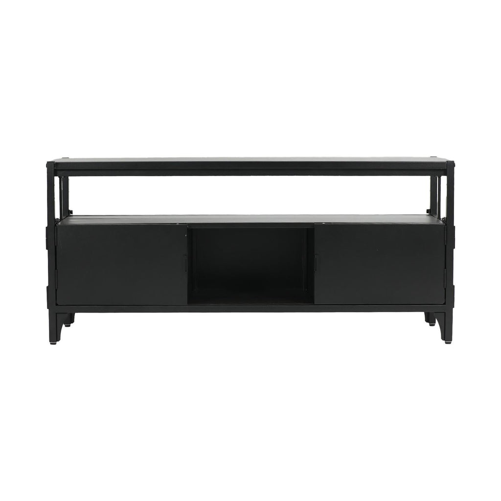 Fraser Country Metal Faster Setup Foldable Double Door TV Cabinet - Black