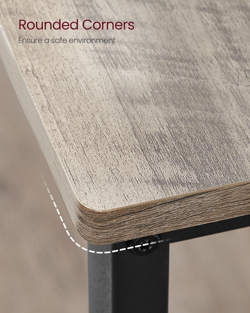 VASAGLE Kitchen Island with 3 Shelves - Greige/Black