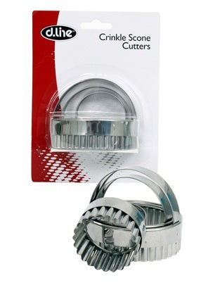 Stainless Steel Crinkle Scone Cutters with Handle - Set of 3 - D.Line