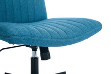 Load image into Gallery viewer, Gorilla Office- Ribbed Faux Linen Office Chair Blue