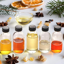 Load image into Gallery viewer, STORFEX 60ml Small Clear Glass Bottles with Lids - 12 Pack