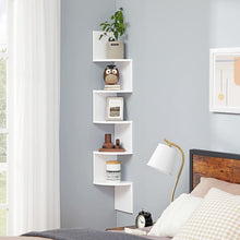 Load image into Gallery viewer, Vasagle Floating Corner Shelf - 5-Tier (White)