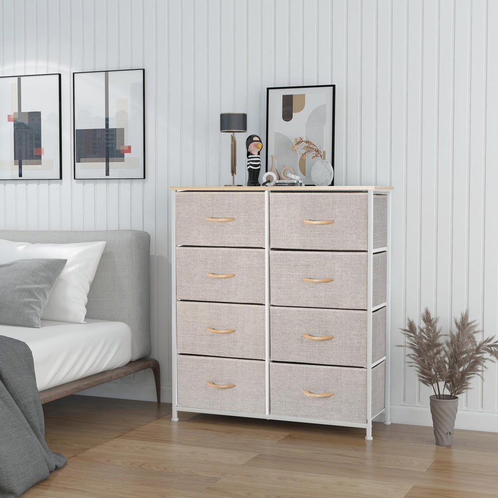 Ovela: 8 Drawer Storage Chest - Beige