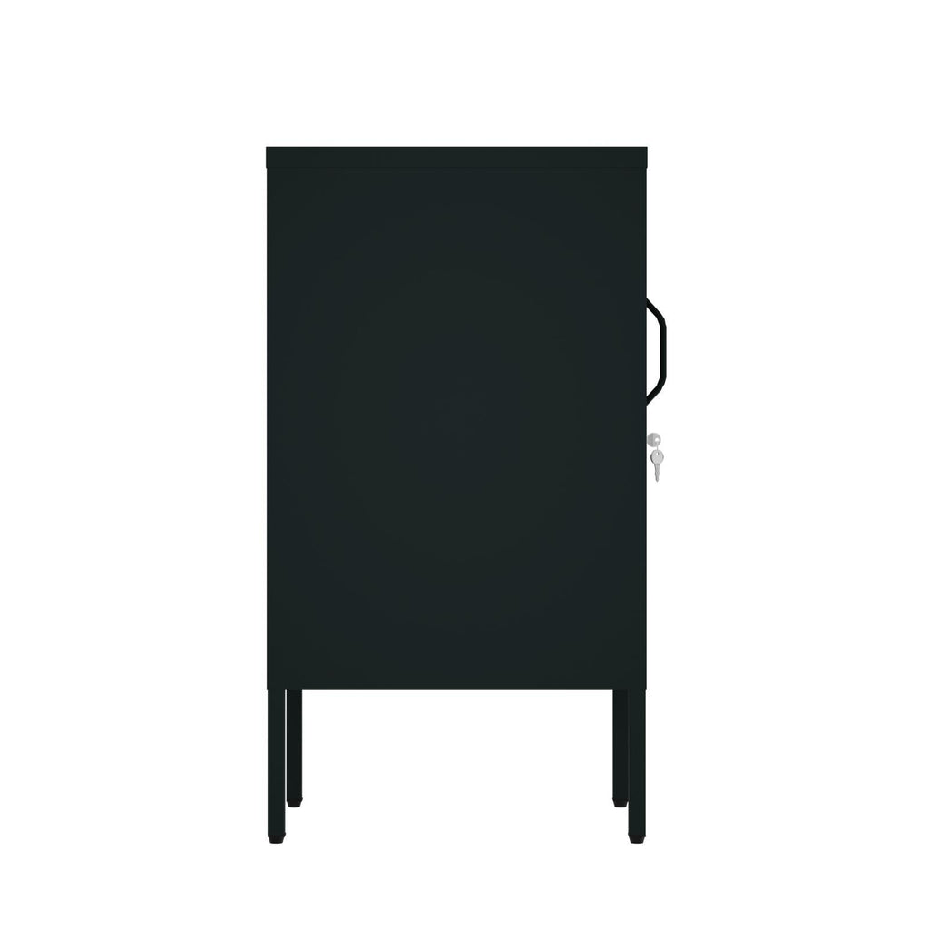 Fraser Country Milan Metal 1 Door Cabinet - Dark Granite Grey