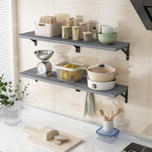 Load image into Gallery viewer, STORFEX Wooden Wall Mounted Floating Shelves - 4 Pack - Grey