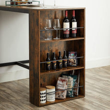 Load image into Gallery viewer, Vasagle : Bar Table With Storage Shelf - Rustic Brown