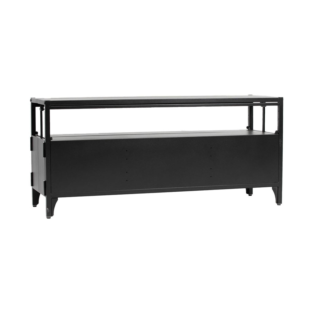 Fraser Country Metal Faster Setup Foldable Double Door TV Cabinet - Black