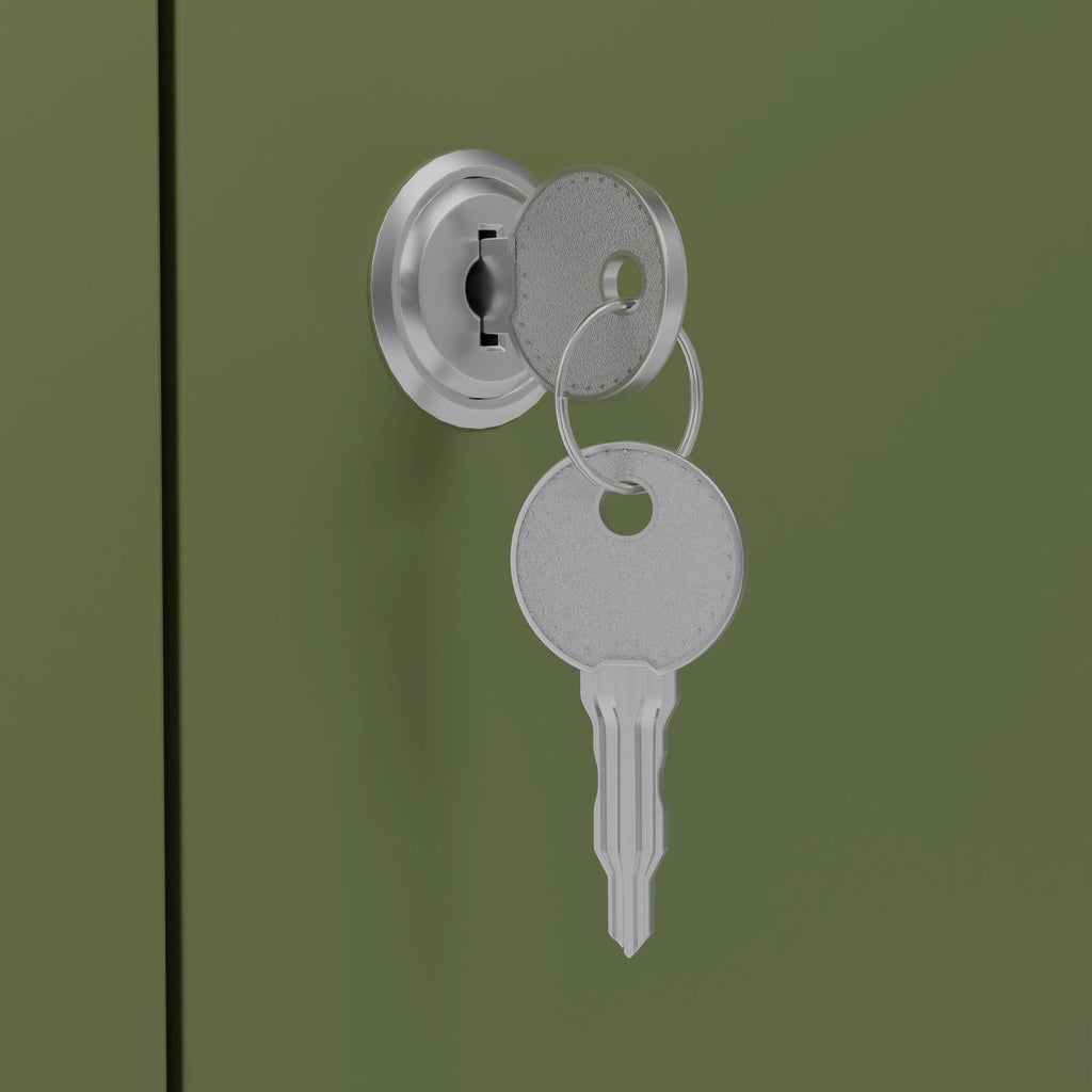 Fraser Country Milan Metal Storage Locker & TV Cabinet - Olive Green