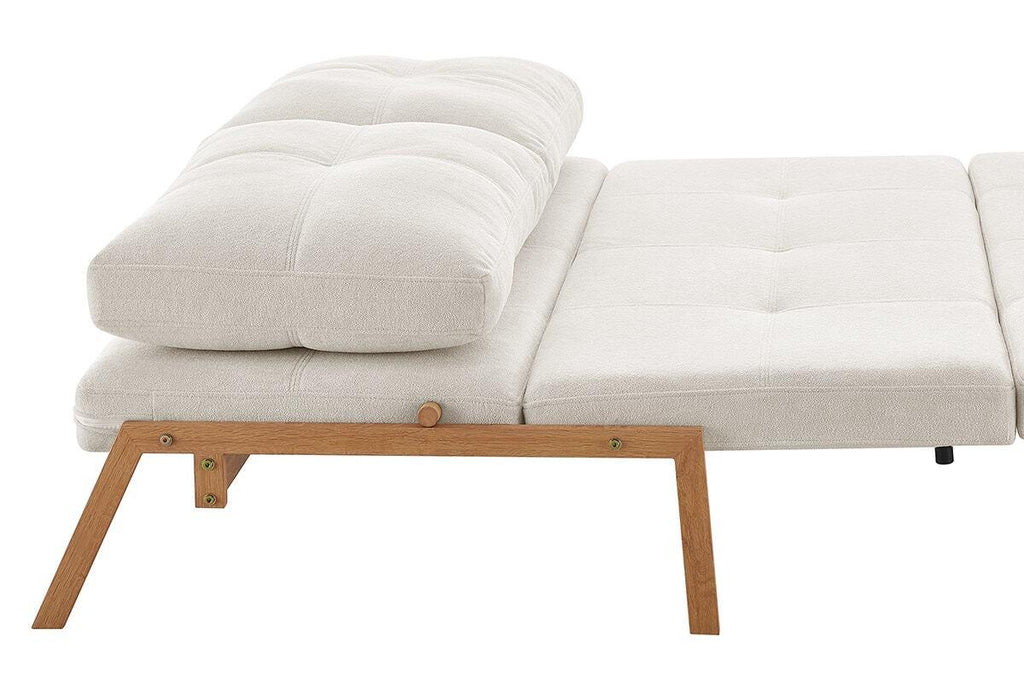 Shangri-La Brad Upholstered Double Sofa Bed (Natural)