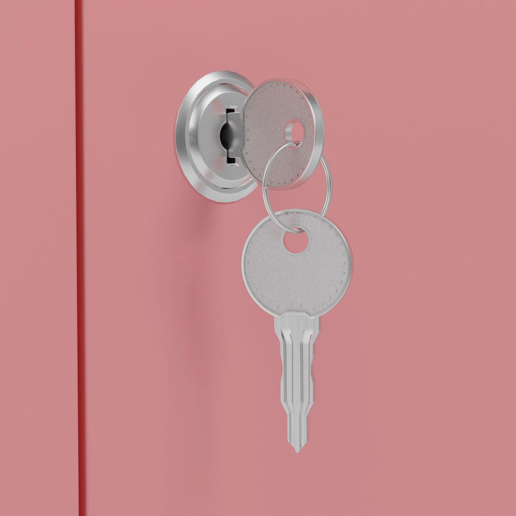 Fraser Country Milan Metal 1 Door Cabinet - Pink